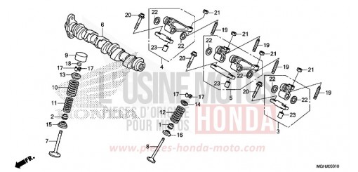CAMSHAFT/VALVE (REAR) VFR1200XJ de 2018